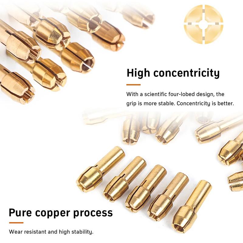 Micro Drill Chucks Electric Motor Shaft Clamp Fixture M8*0.75 Dremel Rotary DIY Tool Accessories Mini JTO Chuck Drills Bit