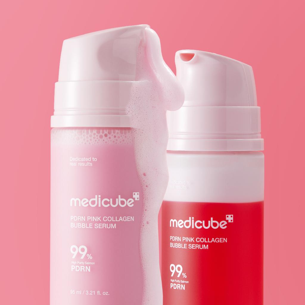 Medicube PDRN Bubble Cream Serum 95ml - Hydrating Glow Care, Korean