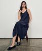 Laneonkyulleoseu Drape Shirring Slip Dress_Navy