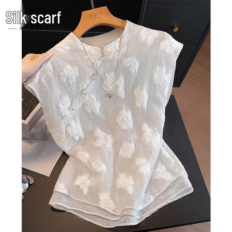 Sishe Women s New Chinese Style Loose Short-Sleeve Blouse XL