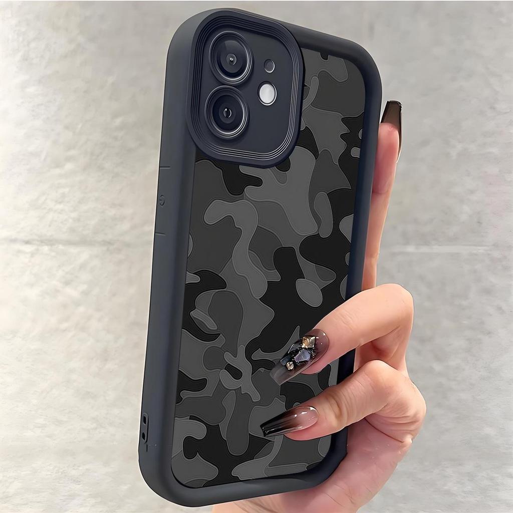 Camouflage Series Black Groove iPhone 14/15/16/17 ProMax Protective Case
