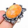 Orange Aventurine Gemstone Handmade 925 Sterling Silver Jewelry Ring Size 8 SU-7157