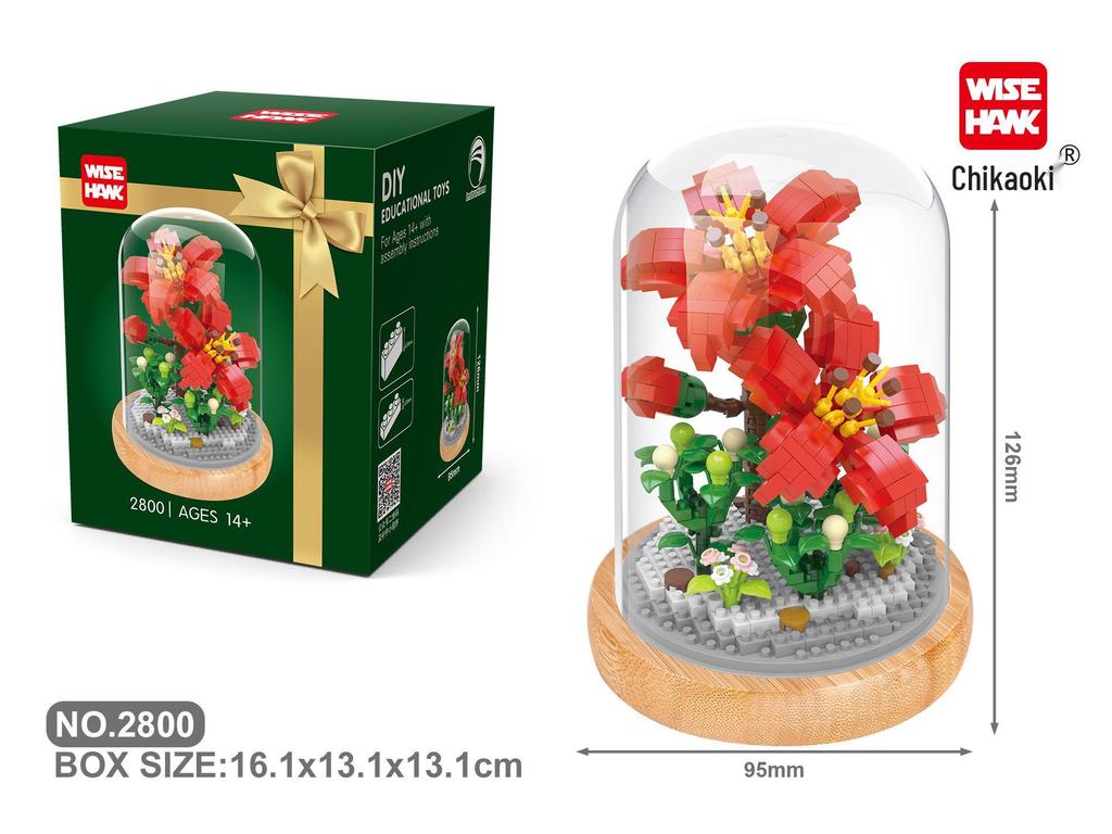 Micro Particle Building Blocks: Sunflower and Rose Bouquet for Valentine's, Qixi, Teacher's Day, and Christmas.