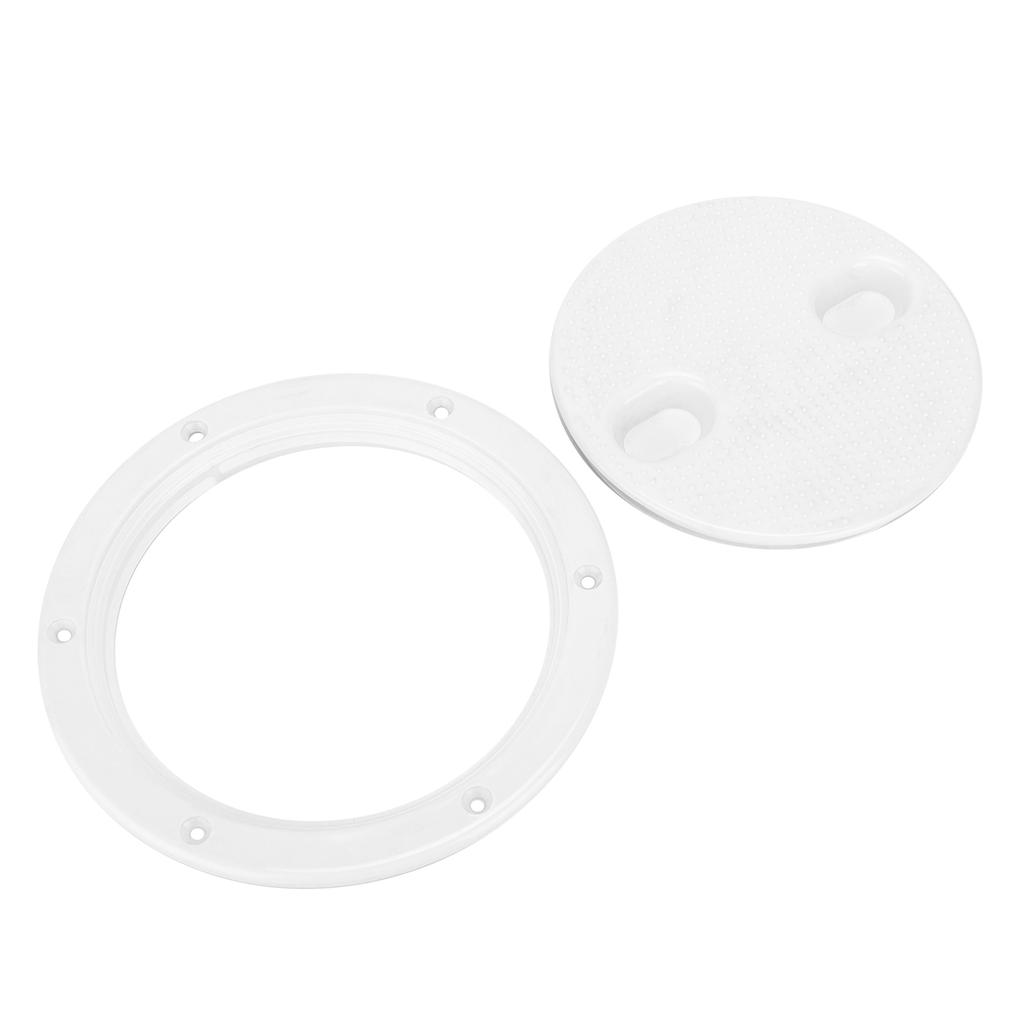 6in Deck Plate Inspection Hatch Cover Round White NonSlip AntiAging AntiCorrosion UV Resistant