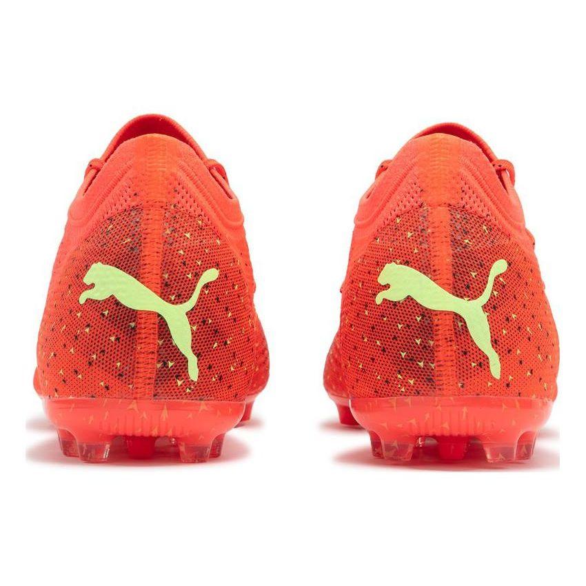 Puma Future Z 1.4 Round Toe Lace-Up MG (Rubber Short Studs) Artificial Turf Fabric Soccer Shoes Men soccer shoes Orange Yellow 106991-03