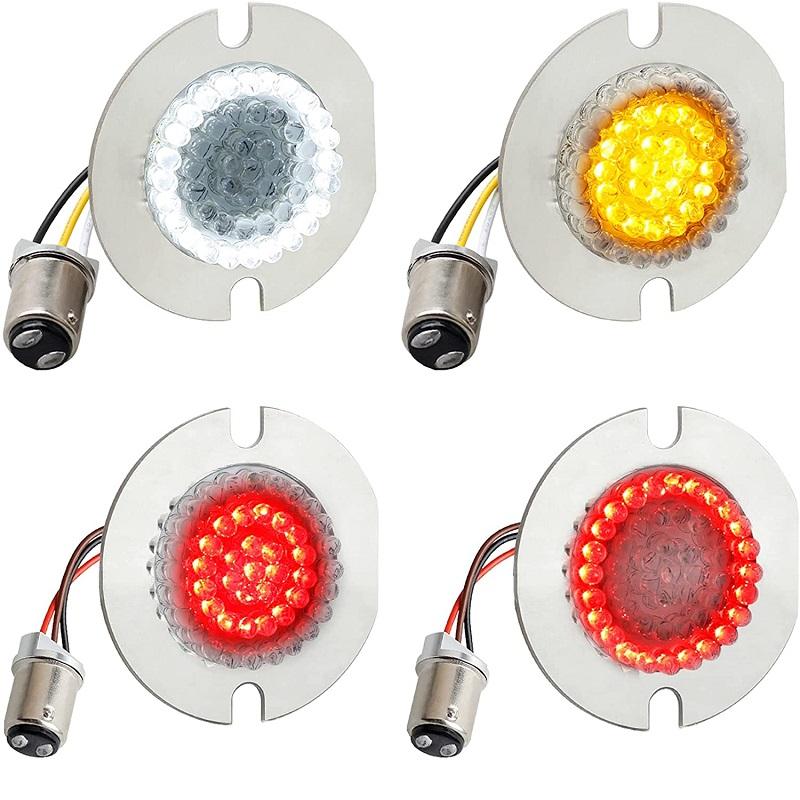 Motorcycle LED Turn Signal Insert Kit 1156&1157 For Harley Electra Glide FLHT Road King