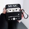 Music square case for Apple AirPods wireless bluetooth headset anti-drop protection soft case cover matte case