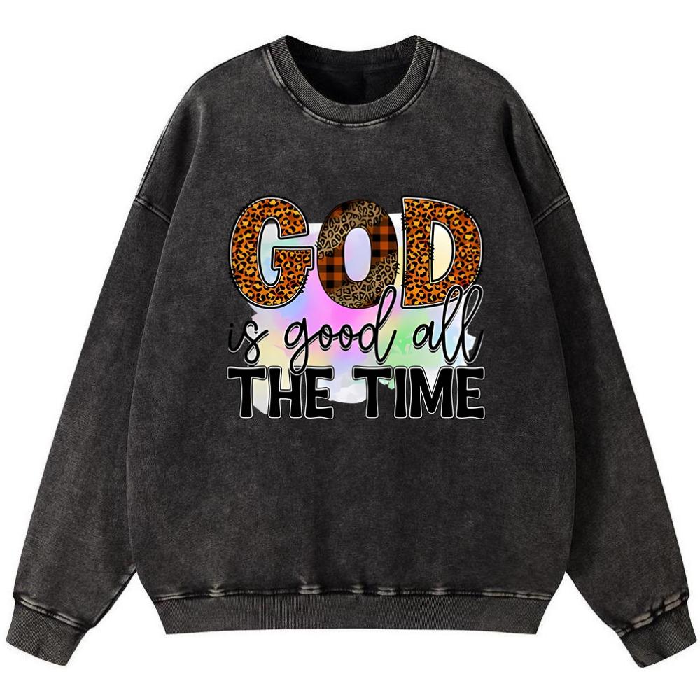 

Бог Ос Хороший Все Время Женская Винтажная Хлопковая Толстовка Модная Повседневная Пуловер Худи Тонкий стиль Топы 3XL