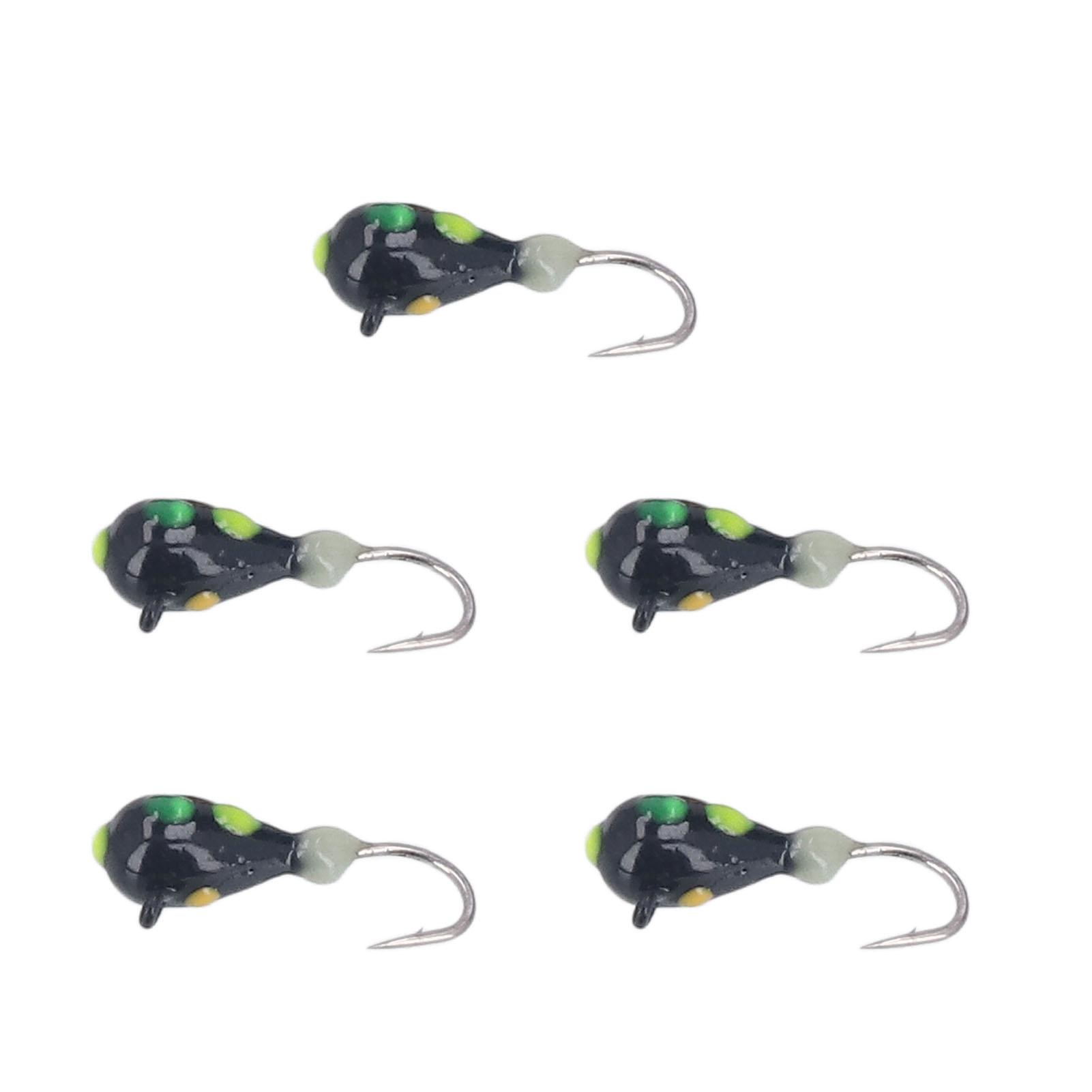 

5 шт. Крючки для зимней рыбалки 4 мм Высокоуглеродистая сталь Зимние блесны для рыбалки на открытом воздухе на окуня