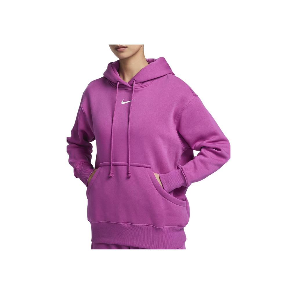 Nike Fleece Hooded Sports Warm Sweatshirt Women Tops Purple DQ5861-518