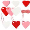 100pcs DIY Valentine's Day Tags Heart Shape Blank Hanging Decoration Gift Labels Red Pink Paper Gift Hanging Tag