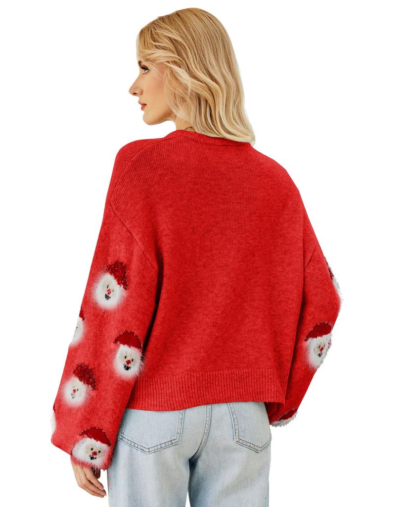 Matching Christmas Sweaters for Women and Round Loose Soft and Warm for Fall and Size XL [Lesmart.jp] Kids, Collar, Fit, Winter, Red,