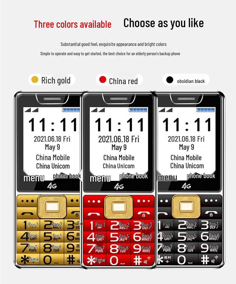 Enhanced Signal 4G/5G Mobile Phone with GPS and Long Standby for Seniors