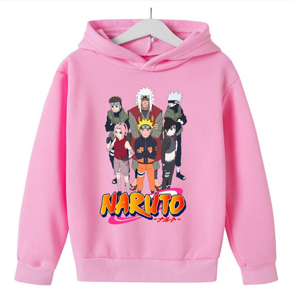 Naruto Anime Kids Clothing Fashion Design Printed Winter Long Sleeve Boy Girl Hoodie Kawaii Casual Harajuku