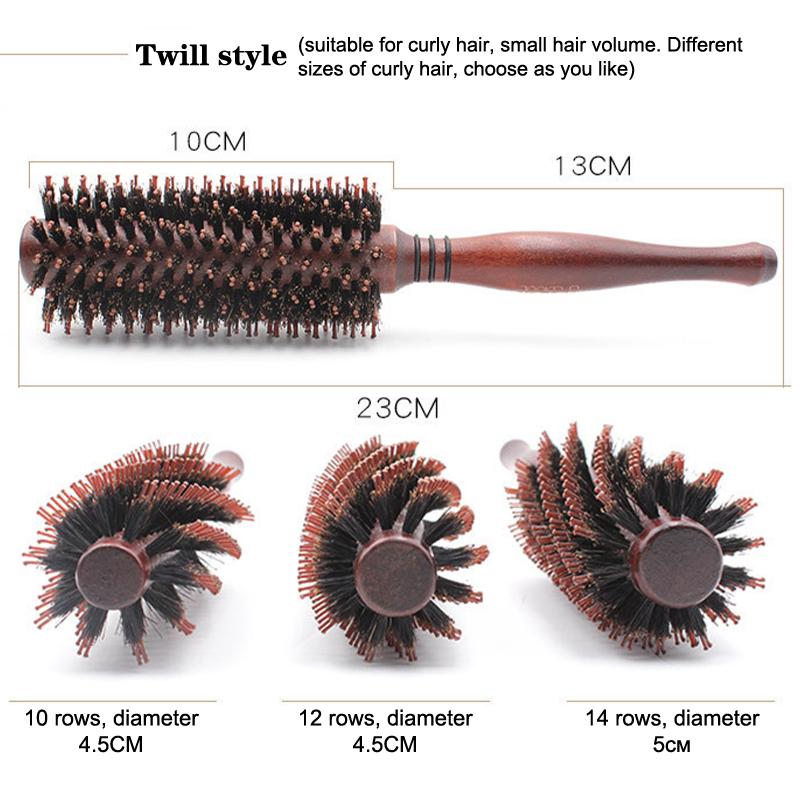 

Профессиональная антистатическая расческа для вьющихся волос из кабаньей щетины, круглая расческа для укладки волос, салон красоты, парикмахерская, щипцы для завивки волос 1Pcs