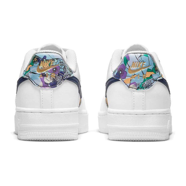 Nike Air Force 1 Low '07 LV8 White Blue Void Metallic Gold GS DM3089-100