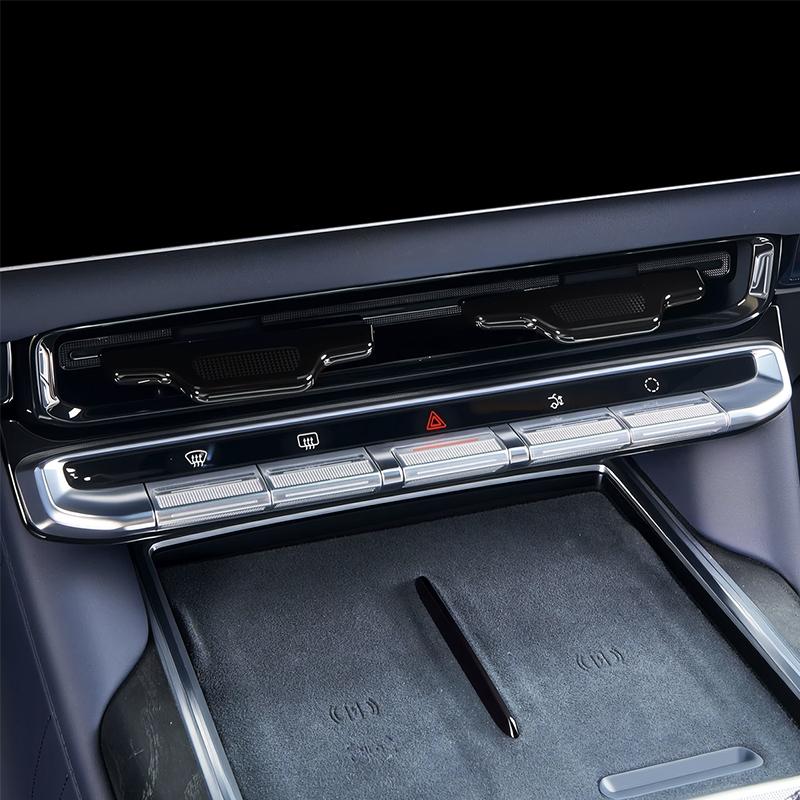 For ZEEKR 9X 2025 2026 Car Front Row Center Left Right B Pillar A/C Air Vent Grille Tab Protector Cover Blackened Accessories