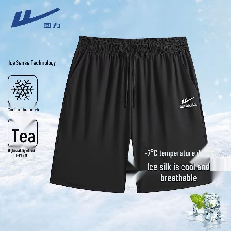 Warrior Men s Ice Silk Quick-Dry Casual Shorts L чёрный