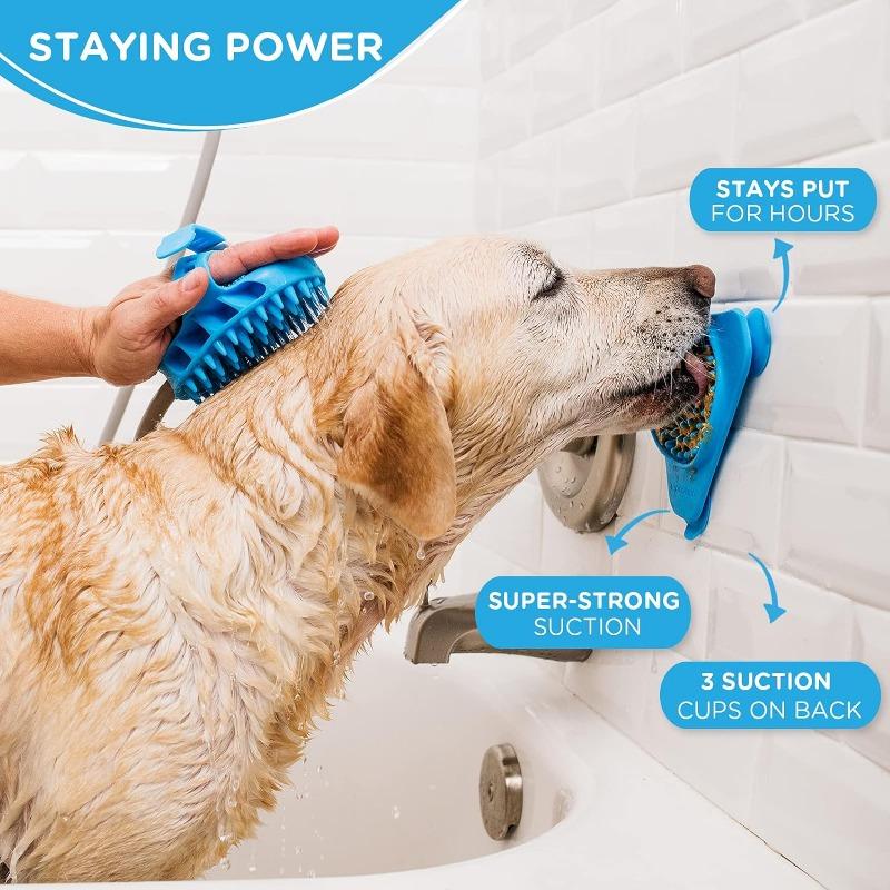 Dog Cat Licking Pads Suction Cup Type Non Slip Slow Feeder Reduce Dog Boredom Anxiety Suitable Bathing Silicone Pet Supplies