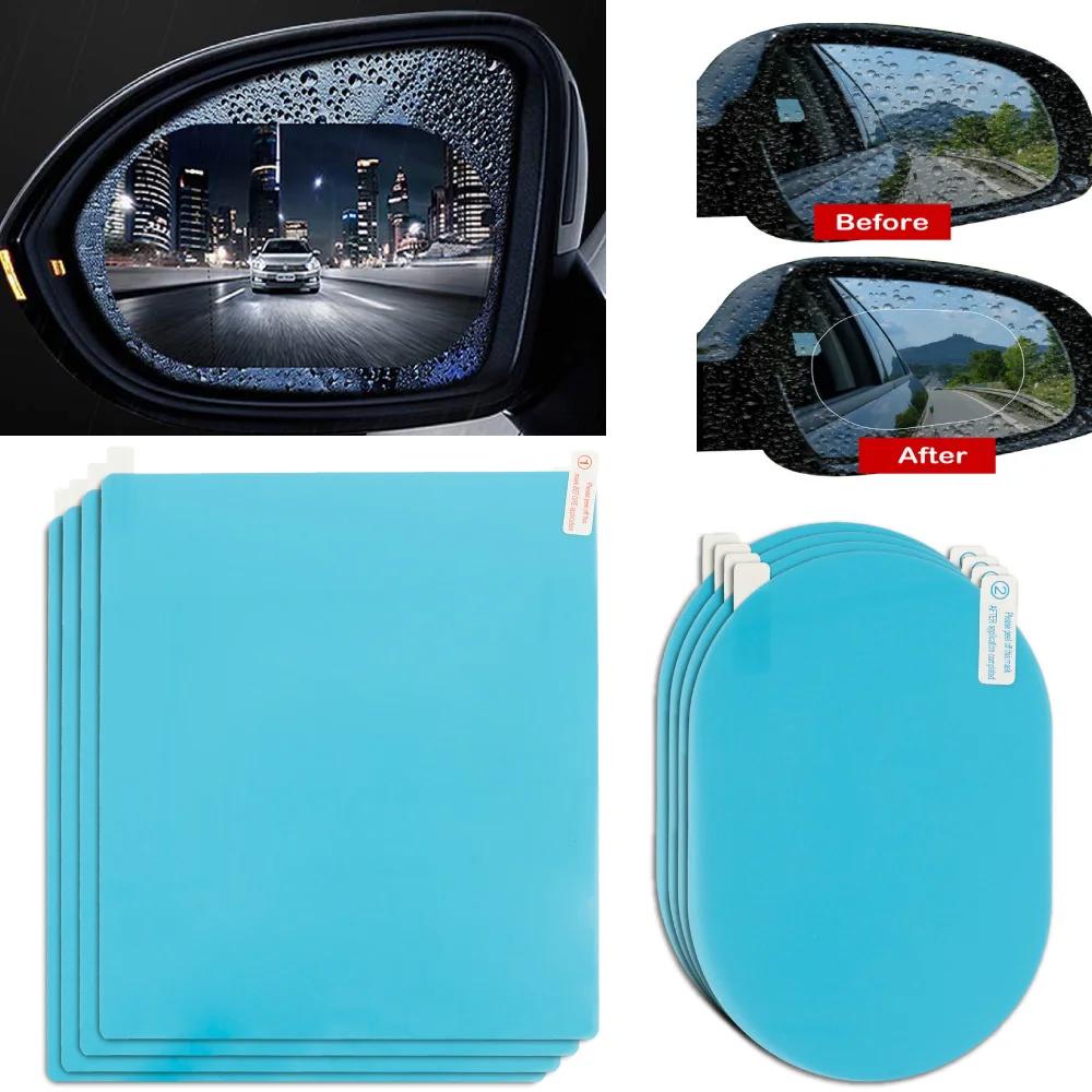 8Pcs Car Rearview Mirror Protective Film, HD Transparent Rainproof/glare/fog Waterproof Film Car Rearview Mirror and Side Window