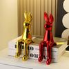 Long Ear Bunny Figurine Colorful Sitting Rabbit Statue Animal Sculpture Home Office Desktop Car Dashboard Decoration