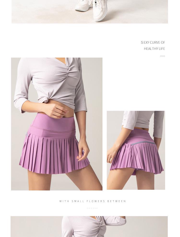 Women's Quick-Dry Summer Pleated Skort: Breathable, Anti-Light, Ideal for Tennis, Yoga & Fitness