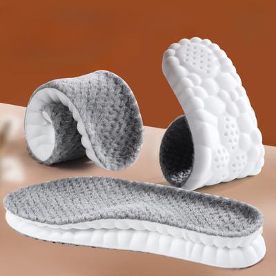 2Pcs Self Heated Thermal Insoles for Feet Winter Warm Wool Thermal Memory Foam for Men Women Sports Shoes Self-heating Shoe Pads