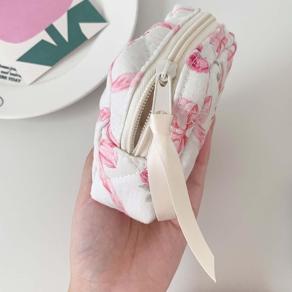 Waschbeutel Schleife Kosmetiktasche Kosmetiketui Toilettenartikel Organizer Tragbare Schleife Make-up Tasche Dame