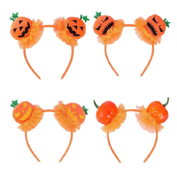 Pumpkin Hairhoop Festival Headband Halloween Dressingup Costume Props Headpiece Theme Party Headband Adult Holiday Props