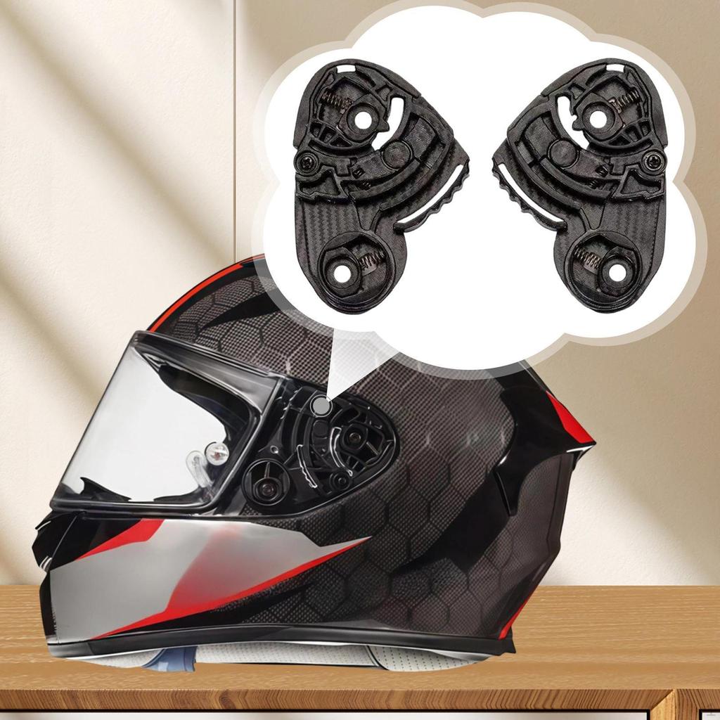 2 Pieces Helmet Visor Base Professional Attachment Sturdy Black Helmets Part Side Plate