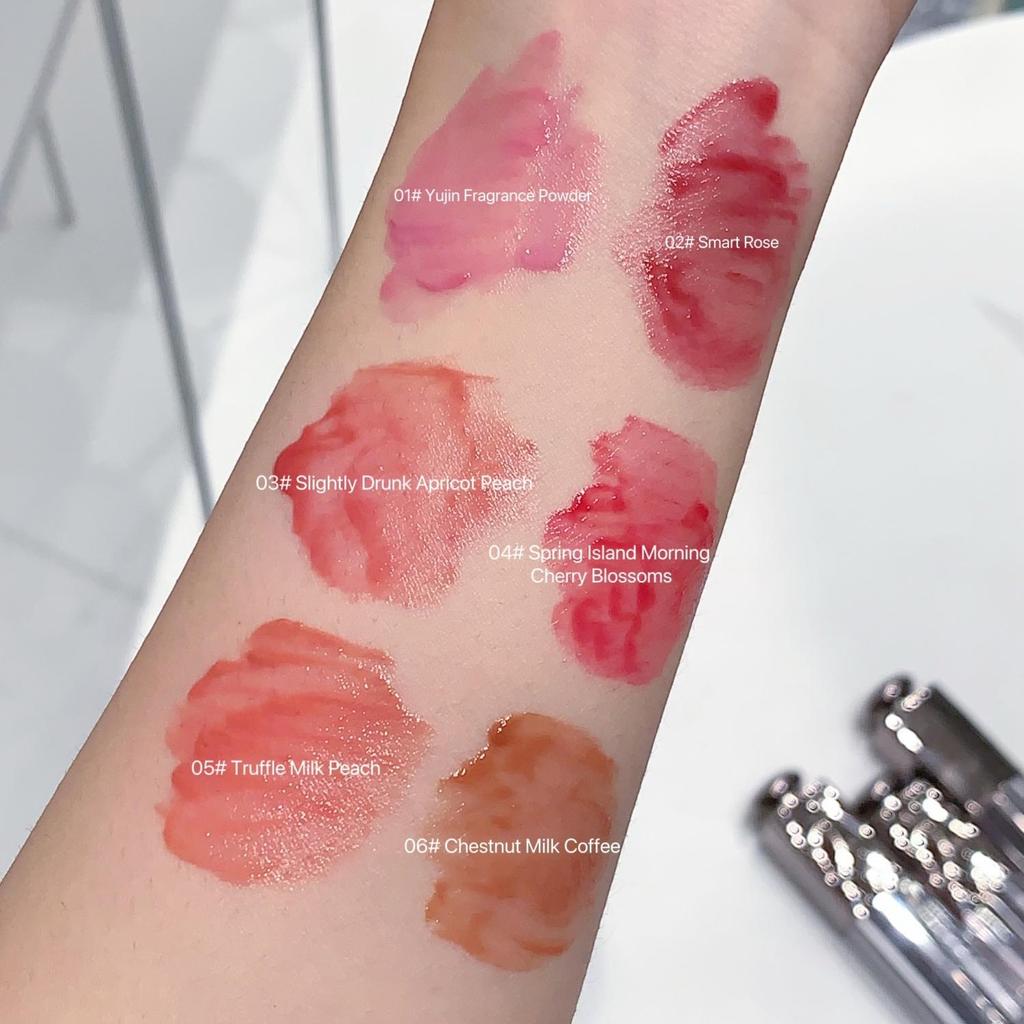 SHAQINUO 6-color Water Light Lip Gloss Moisturizing And Smooth Texture Long-lasting Lip Glaze Easy To Color Lipstick