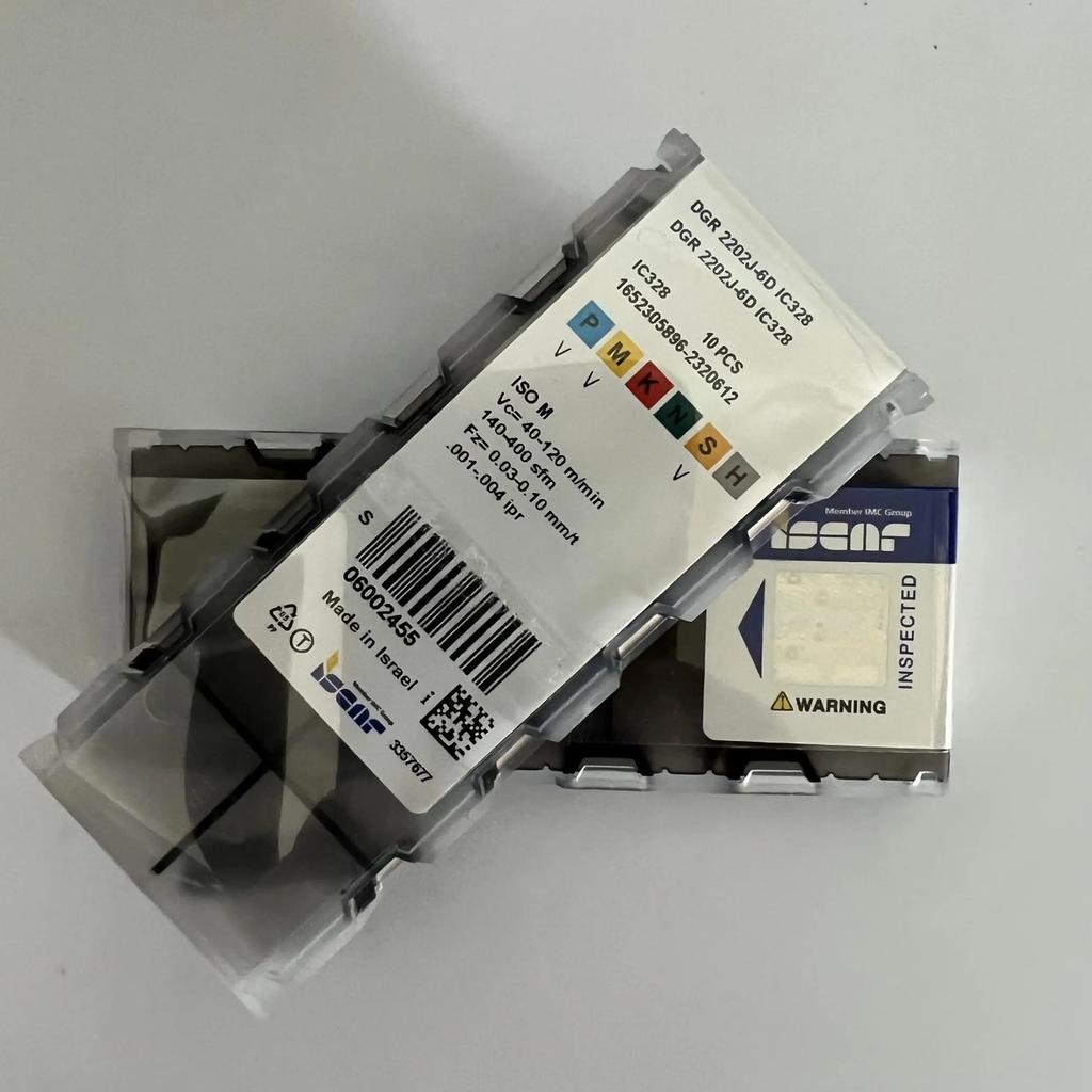 ISCAR / DGR2202J-6D IC328 /Industrial Indexable Carbide Inserts 10 Pcs