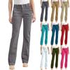 Dames Wijde Pijpen Jurk Flare Broek Voor Dames Dubbele Knoop Mid Taille Broek Trendy Mode Casual Broek