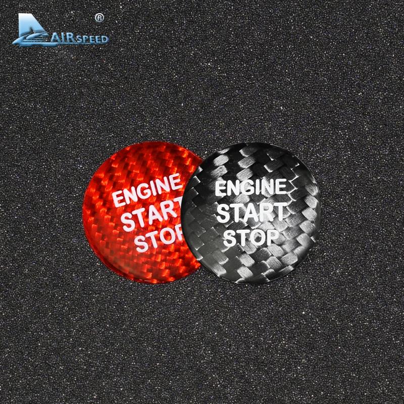 Carbon Fiber Engine Start Button Cover Sticker for Toyota 86 Corolla Avalon Crown Vios RAV4 C-HR Alphard Camry Highlander 2015-2023