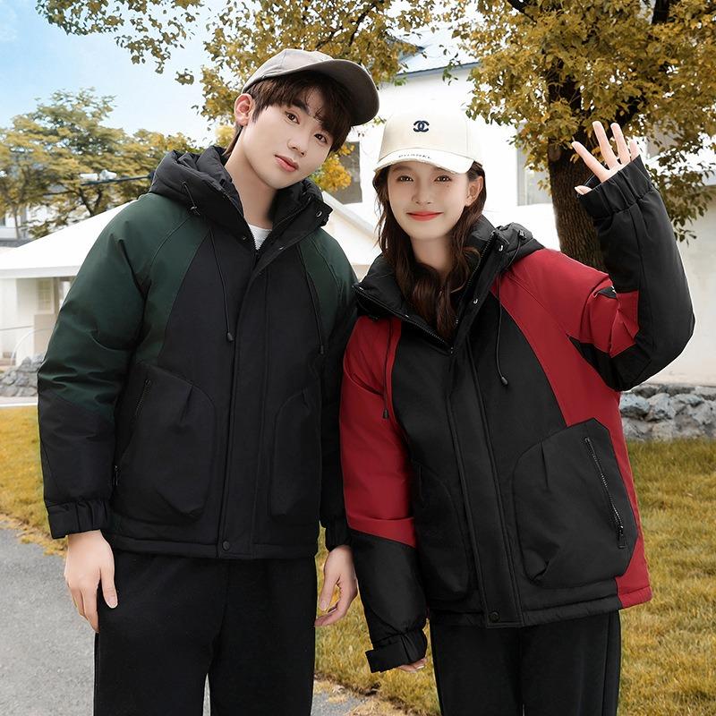 Tooling jacket jacket cotton-padded couple cotton-padded jacket winter new men's and women's short outdoor versatile
