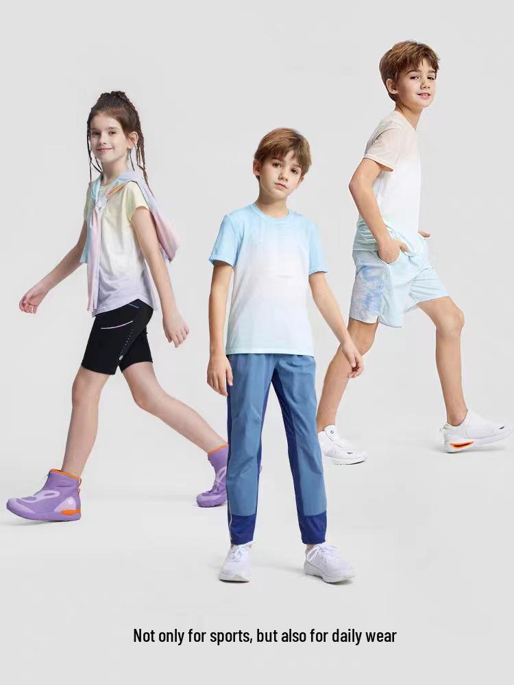 Kids' Quick-dry Summer Yoga & Sports Set - Short Sleeve