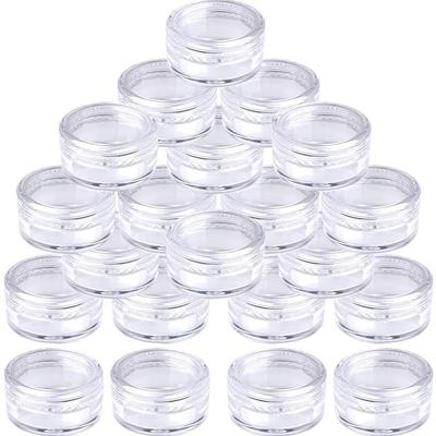 50 Buc. Borcane Mostră Borcane Cosmetice Goale Set Borcane Rotunde Transparente de Călătorie pentru Creme și Pudră Mici