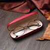 Men Women PU Leather Metal Eyeglass Box Hard Kit Holder Spectacle Case  Reading Glasses Case
