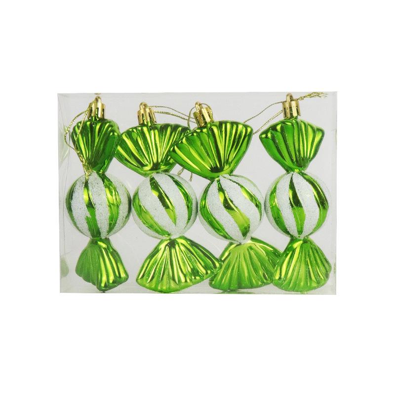 Electroplated Christmas Candy Ornaments: Painted Tree Decorations for Window Display & Counters