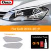 For Volkswagen VW Golf 7 MK7 2012- Car Headlight Tint Smoked Black Protective Film Taillight Vinyl Transparent TPU Sticker