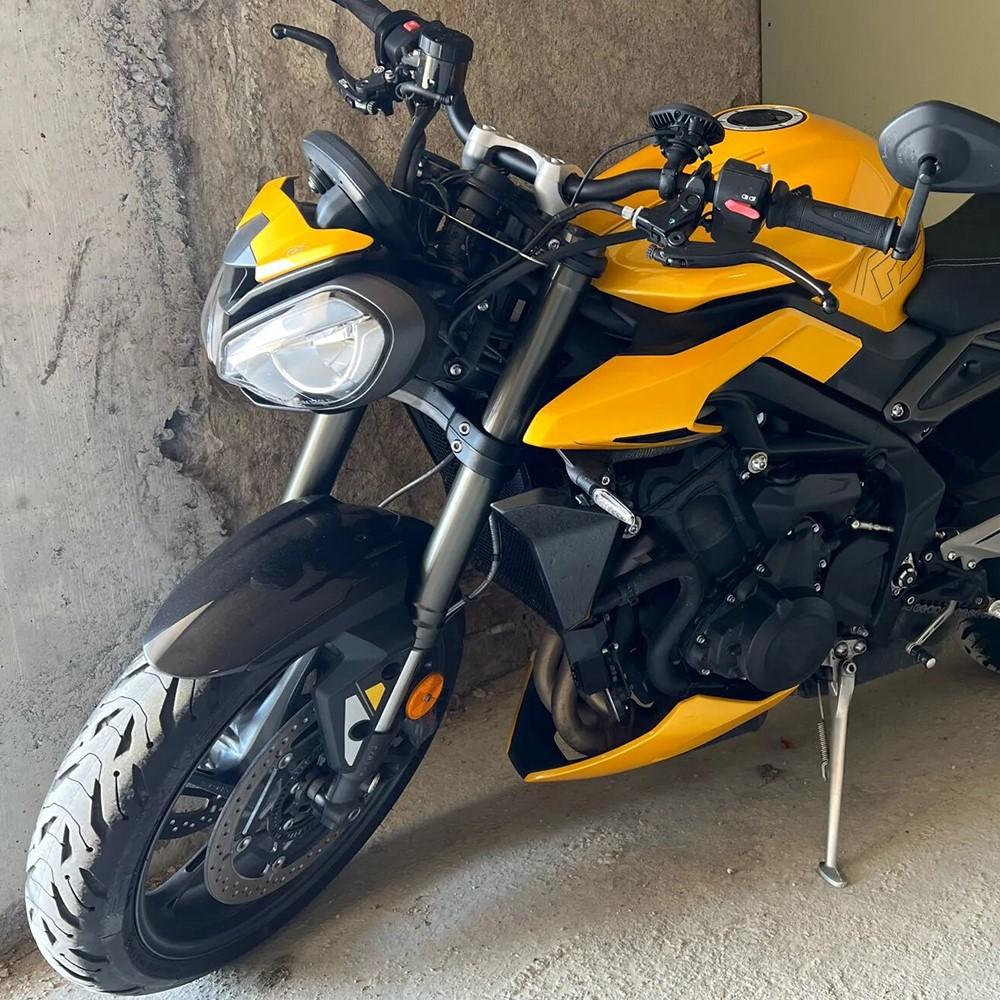 Für Street Triple StreetTriple 765 R RS 2024 Moto2 Edition Motorrad CNC Kühlergrill Schutzabdeckung Kraftstofftank Schutz