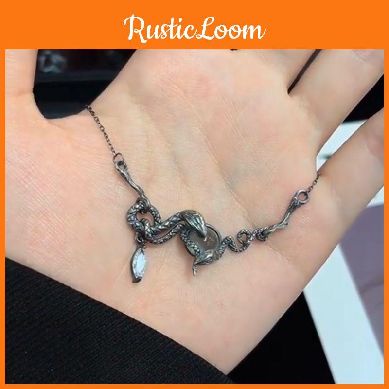 Dual Retro Stunning Snake Beaded Necklace Fashionable Statement Piece For Wear Unisex