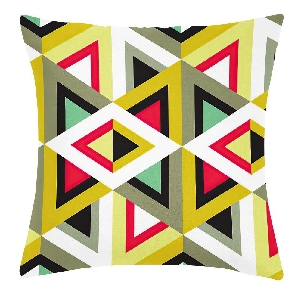 Colorful Geometric Pattern Pillowcase Dormitory Decoration Office Living Room Sofa Home Pillowcase