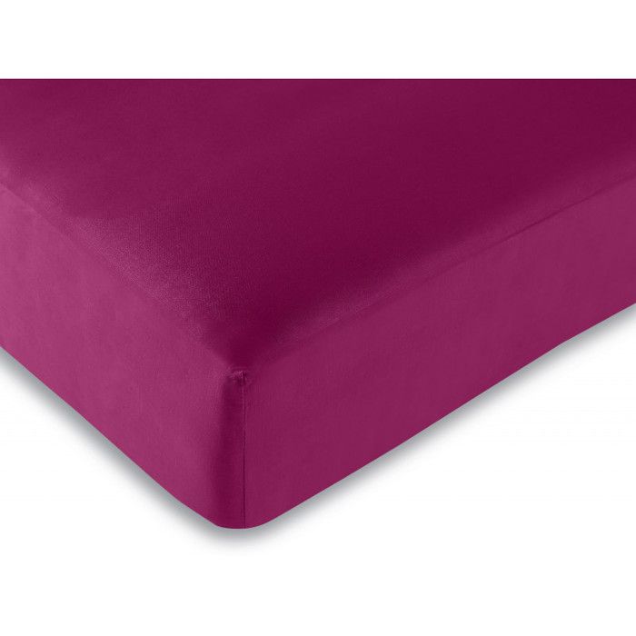 1 Acheté + 1 Offert / 2 Draps housse Fushia 180 x 200 cm - Rose - 180 x 200 cm "King size"
