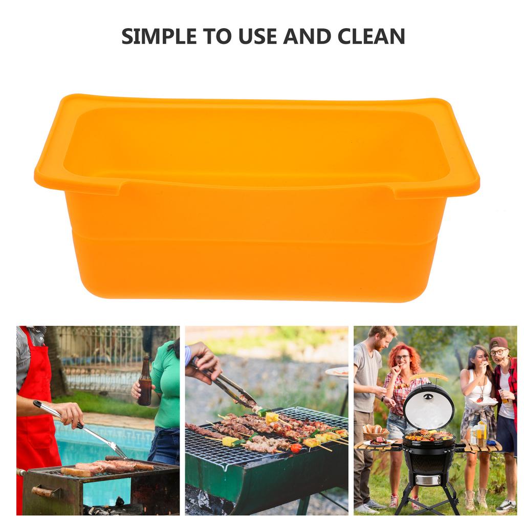 1pcs Silicone Drip Pan Liner Reusable Grease Catcher Liner For Outdoor Kitchen Camping Oil Collection Pad High Heat Resistant