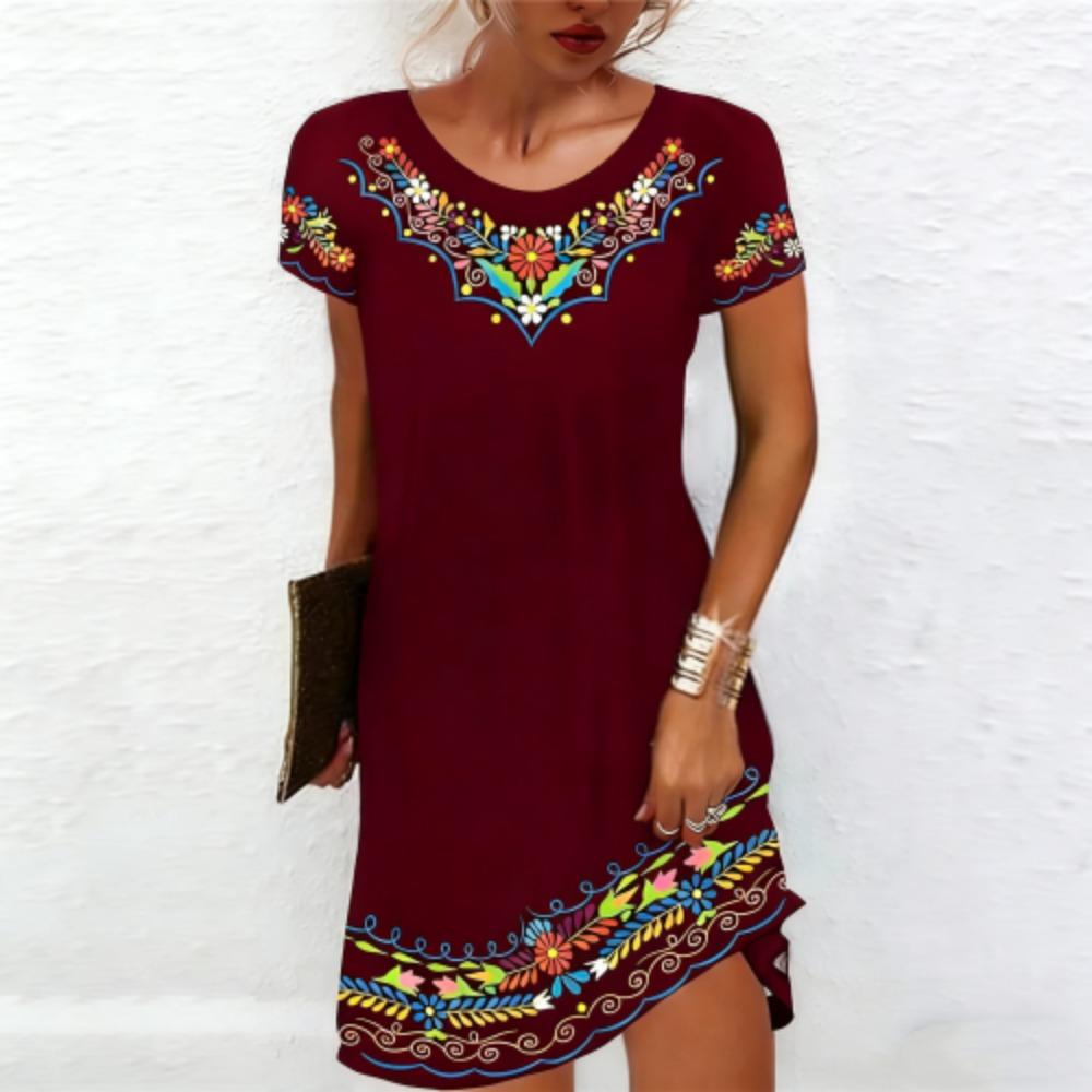 Simplicity Women's Homewear Women Nightdress Short Sleeve Dresses Loose Fit Nightwear Home Clothes Loungewear Dresses Party Dress