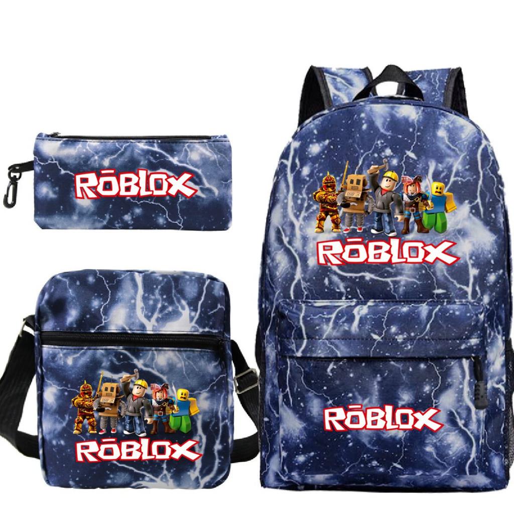 Primary And Secondary School Students Casual Schoolbag Three-Piece Cartoon Game Merchandise Printed Children'S Fashion Backpack