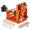 Pocket Hole Jig Kit, 12 Mm To 48 Mm Adjustable, Jig Pocket Hole System with Step Drill, Hex Wrench, Drill Stop Ring, Square Drive Bit, Plugs and