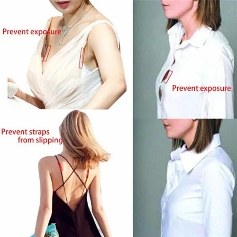 Nastro Biadesivo per Corpo Reggiseno Autoadesivo Vestiti Camicia Adesivo Segreto Nastro Trasparente per Lingerie Patch Invisibile Anti-Nudo per il Petto