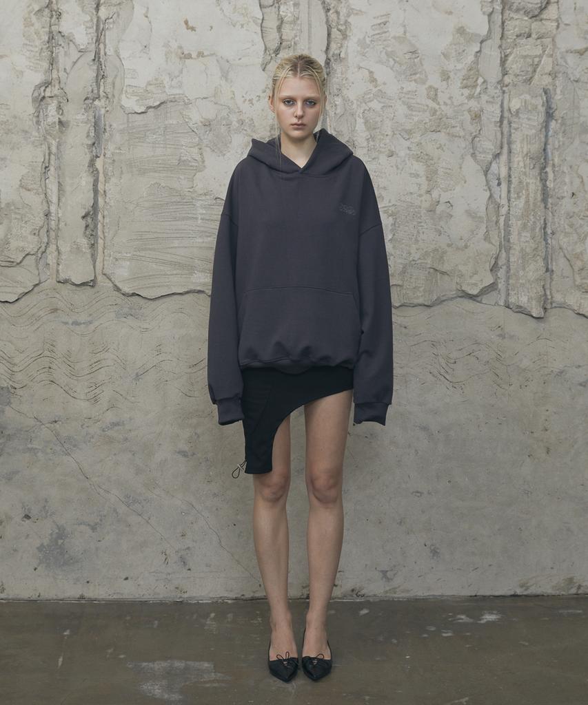 VOONT Metallic Heart Over-Fit Hoodie (Charcoal)